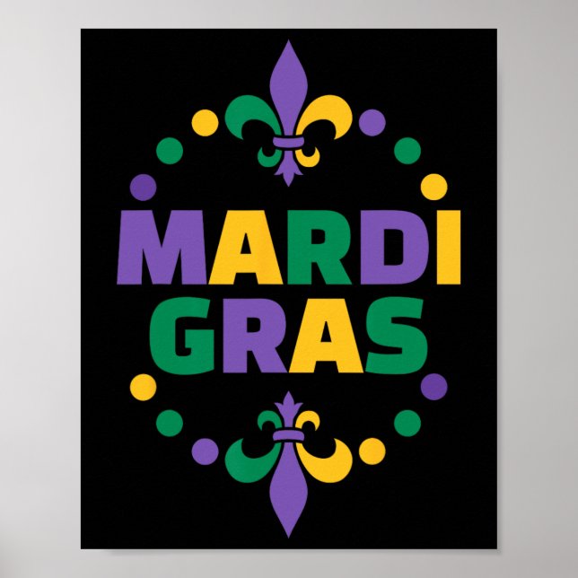 Póster Mardi Gras Feliz Carnaval de Mardi Gras (Frente)