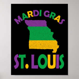 Póster Mardi Gras Fiesta St Louis Missouri