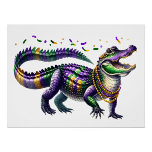 Póster Mardi Gras Gator