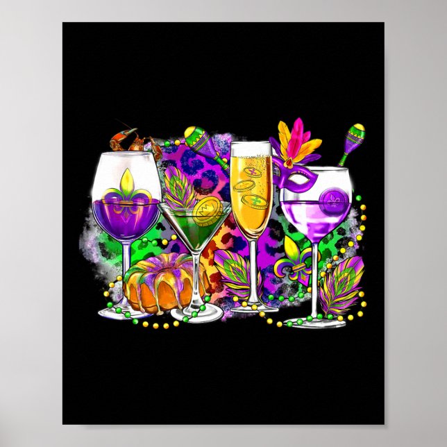 Póster Mardi Gras Gl De Vino (Frente)