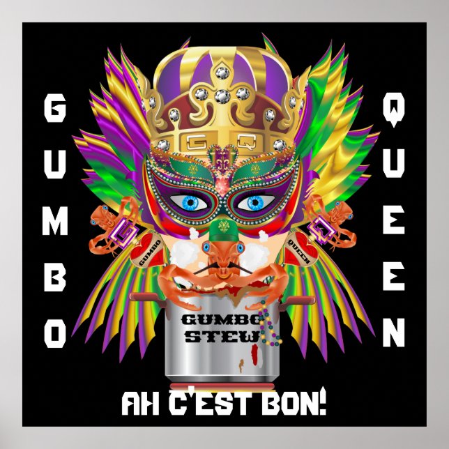 Póster Mardi Gras Gumbo Queen View (Frente)