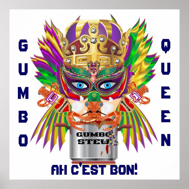 Póster Mardi Gras Gumbo Queen View (Frente)