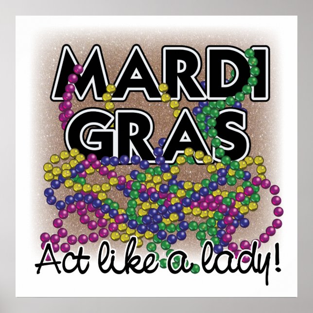 Póster Mardi Gras Lady Poster (Frente)