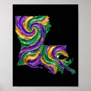 Póster Mardi gras louisiana estado Mardi gras louisiana s