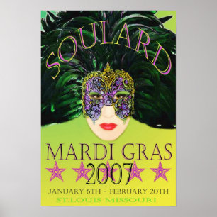 Póster Mardi Gras Mask 2007 Poster St. Louis