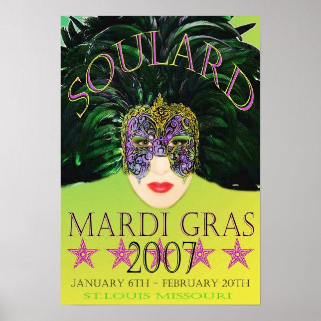 Póster Mardi Gras Mask 2007 Poster St. Louis (Frente)