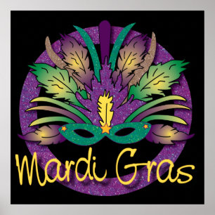 Póster Mardi Gras Mask Poster