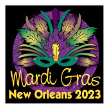 Mardi Gras Mask Poster - 2023 - Nueva Orleans