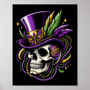 Póster Mardi Gras Médico de Brujas Nueva Orleans Hombres 