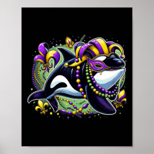 Póster Mardi Gras Orca Whale