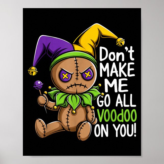 Póster Mardi Gras Parade Stitch Voodoo Doll Jester Spooky (Frente)