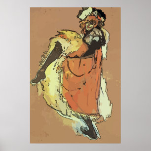 Póster Mardi Gras puede bailar