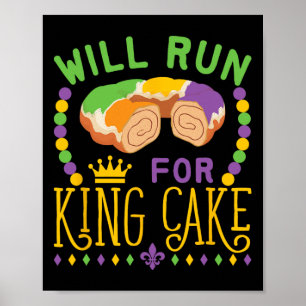 Póster Mardi Gras Running Se Presentará Para La Difícil R