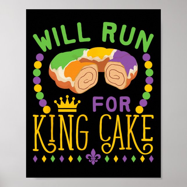 Póster Mardi Gras Running Se Presentará Para La Difícil R (Frente)