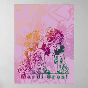 Póster Mardi Gras Showgirls