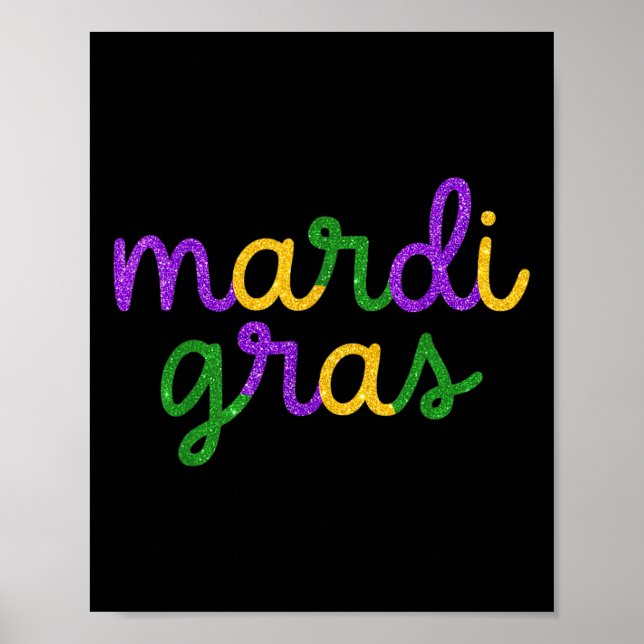 Póster Mardi Gras T Shirt Funny Mardi Gras Fiesta Para Ho (Frente)