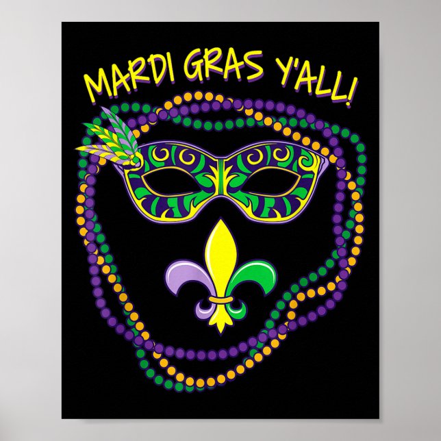 Póster Mardi Gras Yall  (Frente)