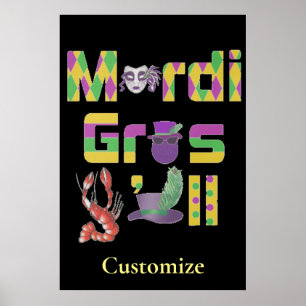 Póster Mardi Gras Y'all Thunder_Cove