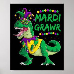 Póster Mardi Grawr Dino Jester