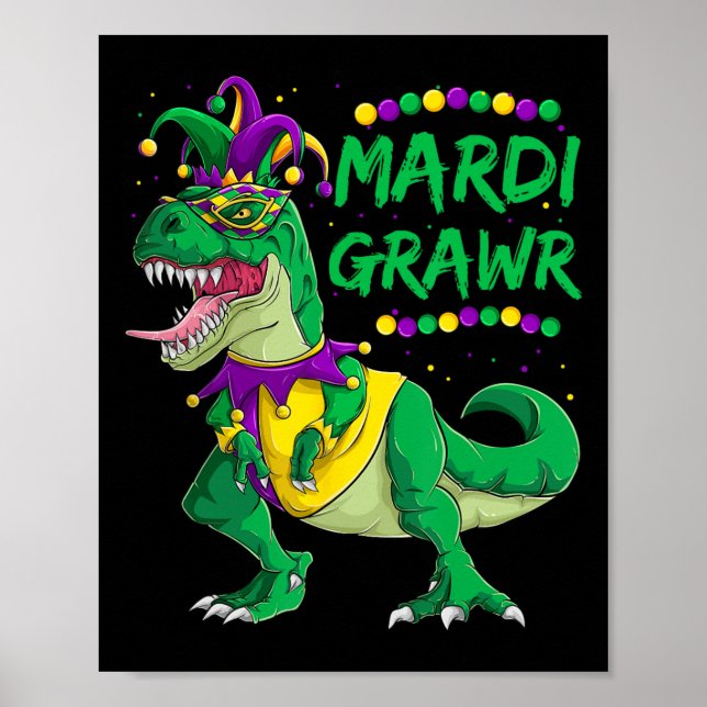 Póster Mardi Grawr Dino Jester (Frente)