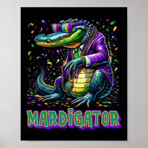 Póster Mardigator Funny Mardi Gras Costuma a los hombres