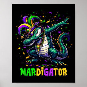 Póster Mardigator Funny Mardi Gras Costuma a los hombres
