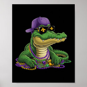 Póster Mardigator Mardi Gras Alligator Costume Hombres Mu