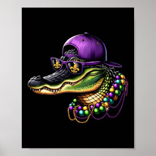Póster Mardigator Mardi Gras Alligator Costume Hombres Mu