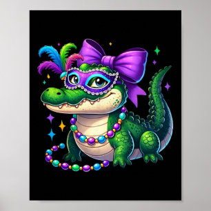 Póster Mardigator Mardi Gras Alligator Costume Hombres Mu