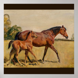Póster Mare and Foal by Munnings