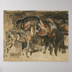 Póster Mare y Foal   Joseph Crawhall