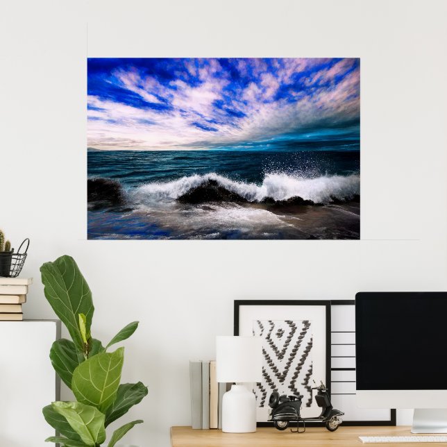 Póster Marea baja del mar (Oficina en casa)