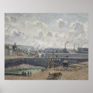 Póster Marea baja en Duquesne Docks, Dieppe, 1902