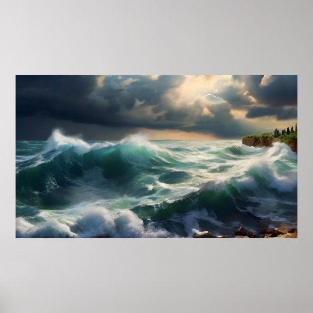 Póster Marea de sol hermosa (Frente)