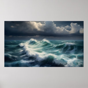 Póster Marea de sol hermosa