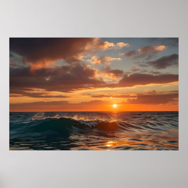 Póster Marea de sol hermosa (Frente)