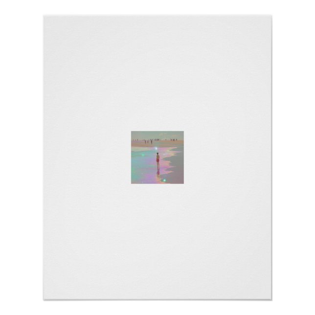 Póster Marea Irisada Soledad de la Playa (Anverso)