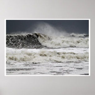 Póster Mares que rabian del huracán Sandy