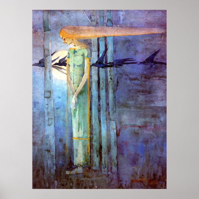 Póster Margaret Macdonald Celtic inspiró el Art Nouveau (Frente)