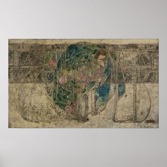 Póster Margaret Macdonald La Glasgow Princesa Durmiente (Frente)
