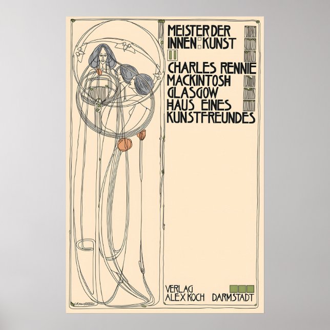 Póster Margaret Macdonald Mackintosh Glasgow School (Frente)