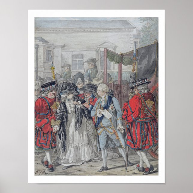 Póster Margaret Nicholson intentando asesinar a su M (Frente)