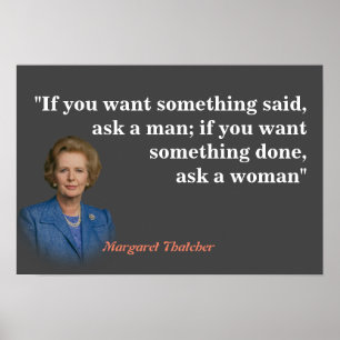 Póster Margaret Thatcher Cita A Quién Preguntar