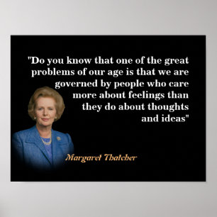 Póster Margaret Thatcher Cita Sobre Pensamientos E Ideas