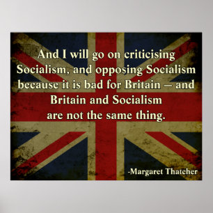 Póster Margaret Thatcher contra el socialismo