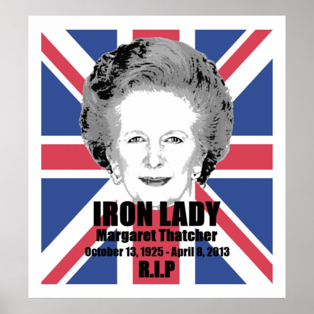 Póster Margaret Thatcher Iron Lady R.I.P poster (Frente)