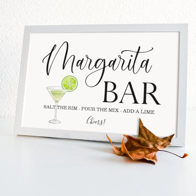 Póster Margarita Bar boda signo Tabletop Plaque (Subido por el creador)