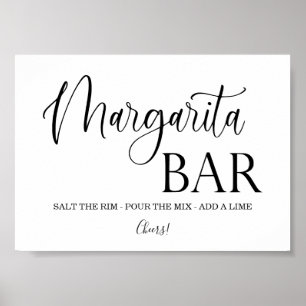 Póster Margarita Bar boda signo Tabletop Plaque