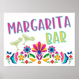 Póster Margarita Bar Fiesta Fiesta Poster colorido mexica