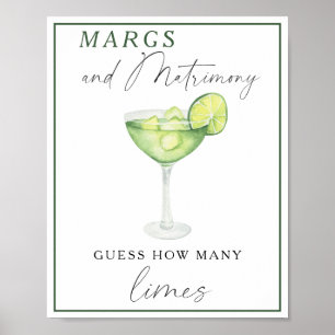 Póster Margarita Bridal Shower - Cuántas lienzos